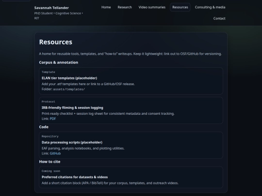 pages/resources screenshot