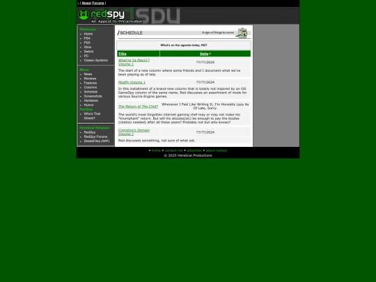 RedSpy/schedule screenshot