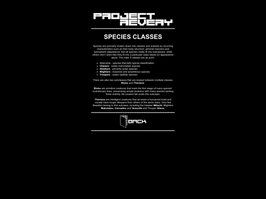 dex/species/classes screenshot