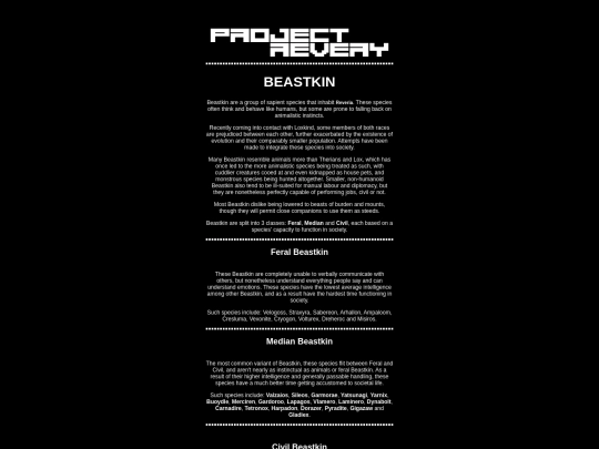 dex/species/race-beastkin screenshot