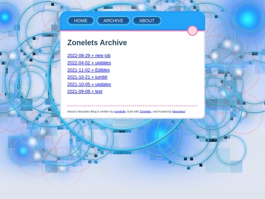 zonelets/archive screenshot