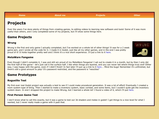 Projects screenshot