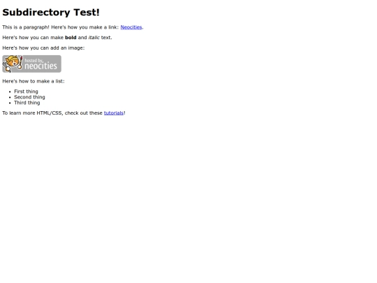 subdirectory_test screenshot