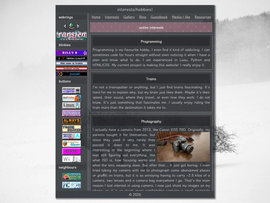 interests screenshot
