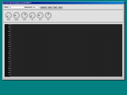bereaved ideas/DAW screenshot