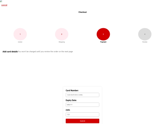 Checkout screenshot