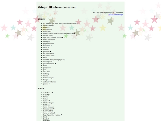 lists screenshot