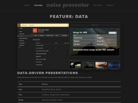 data screenshot
