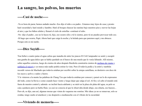 Escritos/Lasangre-lospolvos-los muertos screenshot