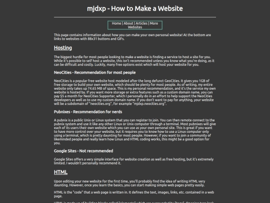 article/makeawebsite screenshot