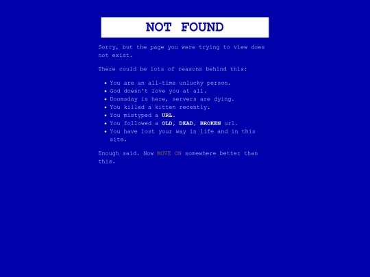 not_found screenshot