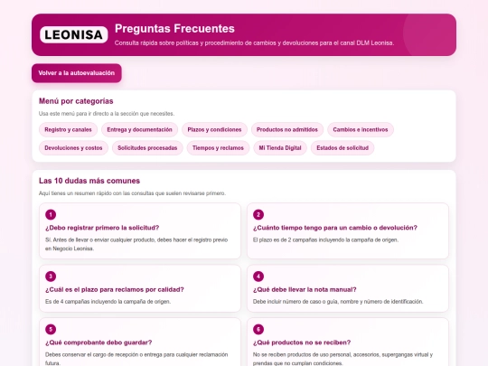 faq screenshot