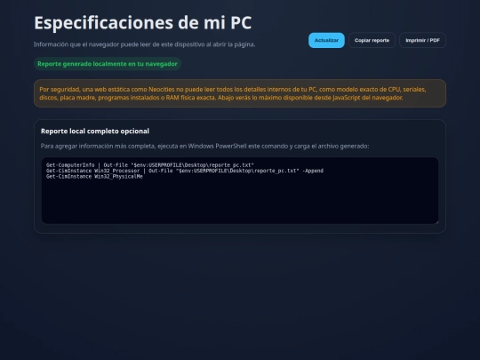 pcinfo screenshot