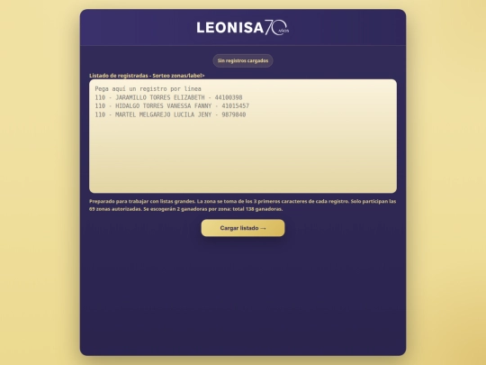 sorteozonas screenshot