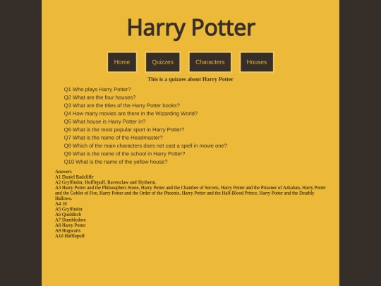 HarryPotterQuizzes screenshot