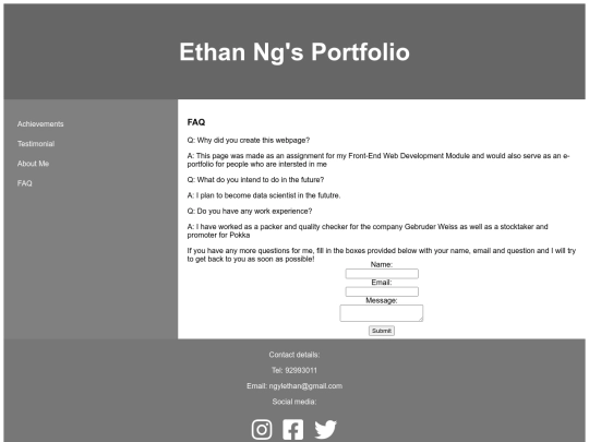 faq screenshot
