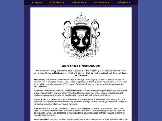 Handbook screenshot