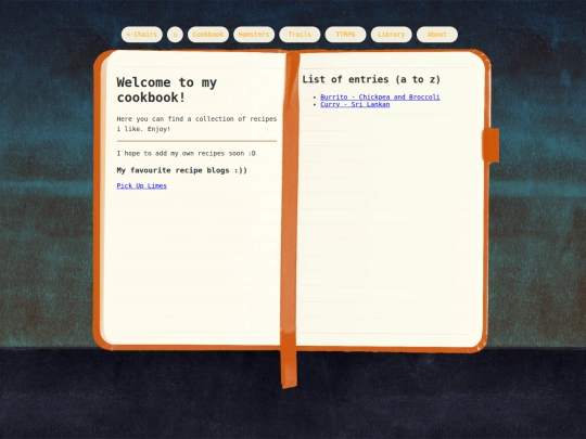 MiscNotebook/CookbookPage screenshot
