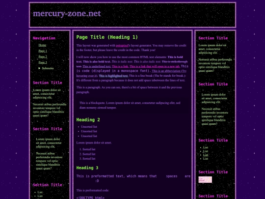 layout template screenshot