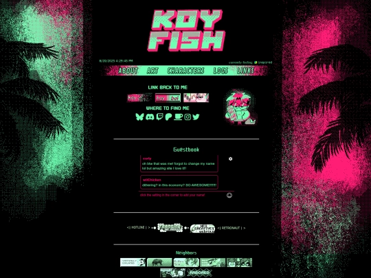 links screenshot