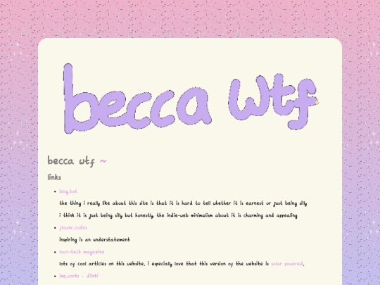links screenshot