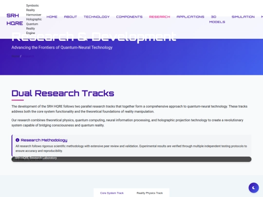 SRH HQRE Manus/research screenshot