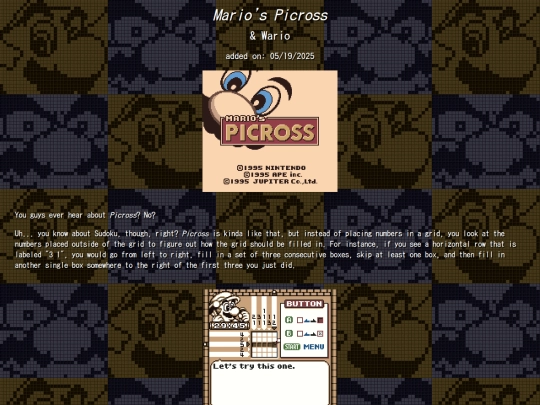 ramble/mini2025/picross screenshot