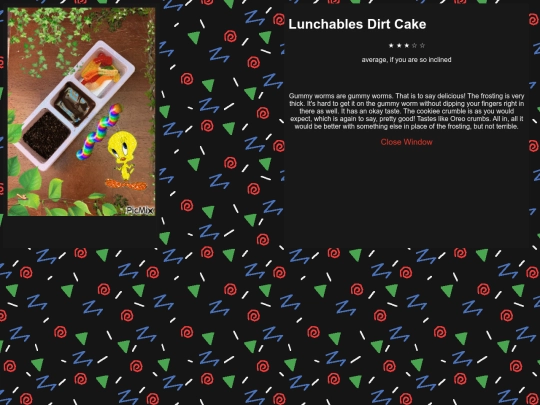Lunchables/dirt_cake screenshot