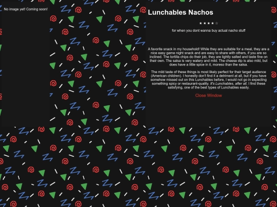 Lunchables/nachos screenshot