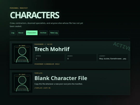 characters screenshot