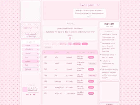 queue screenshot