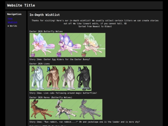 wishlist screenshot
