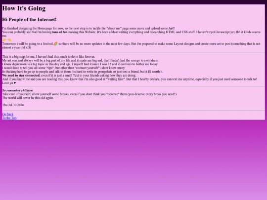 Blog /howitsgoing screenshot