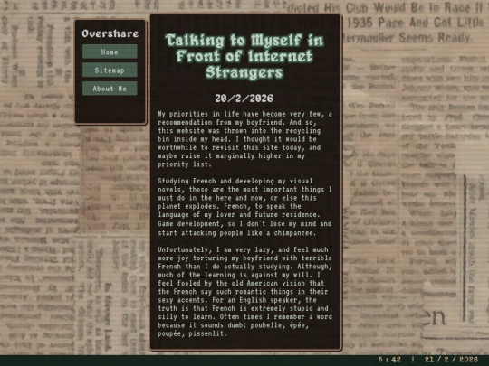 overshare screenshot