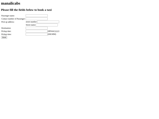 booking screenshot