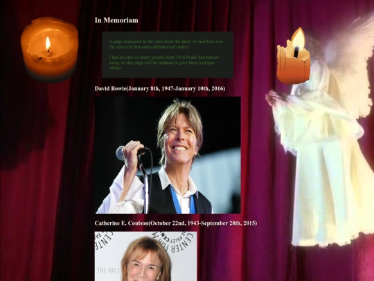 Twin Peaks Shrine/InMemoriam screenshot