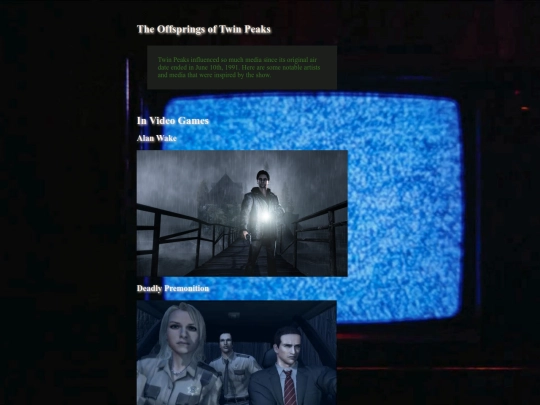 Twin Peaks Shrine/TwinPeaksOffsprings screenshot