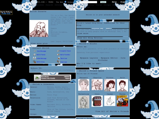Shiloh Myspace screenshot