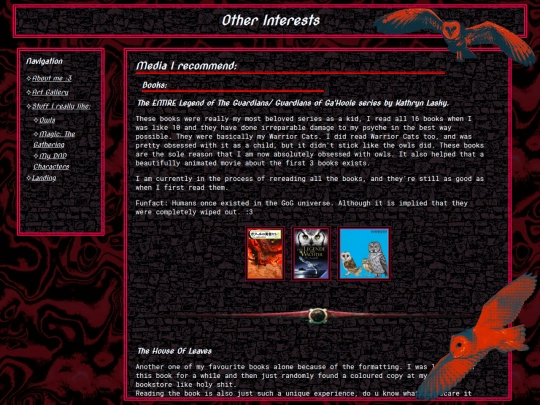 interests screenshot