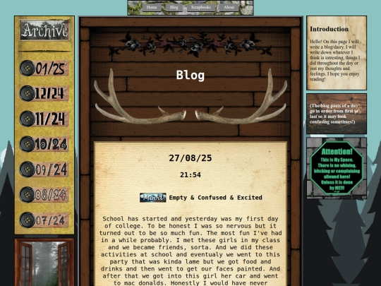 Blog screenshot