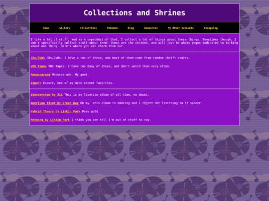 collections screenshot
