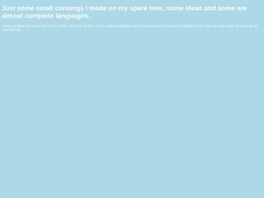 conlangs screenshot