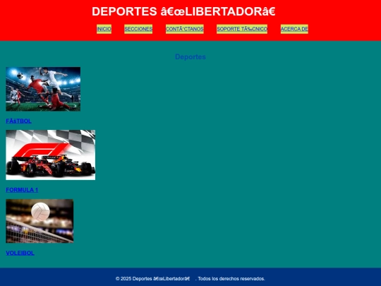 secciones screenshot