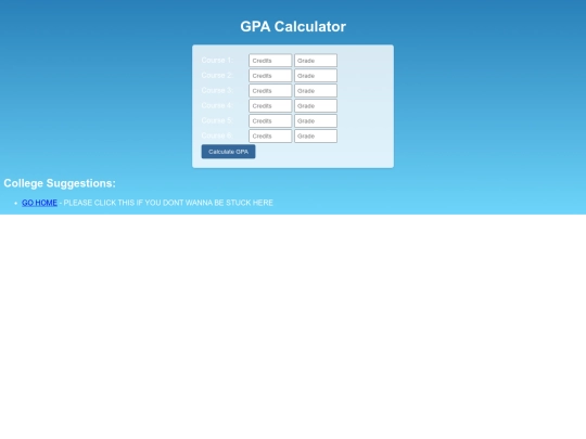 GPA_Calc screenshot