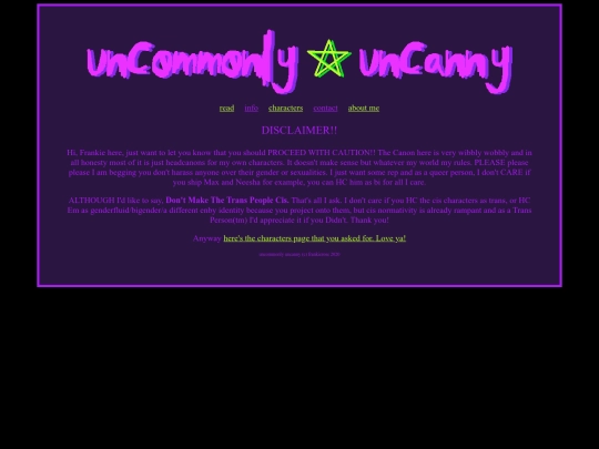disclaimer screenshot