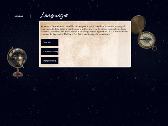 languages screenshot