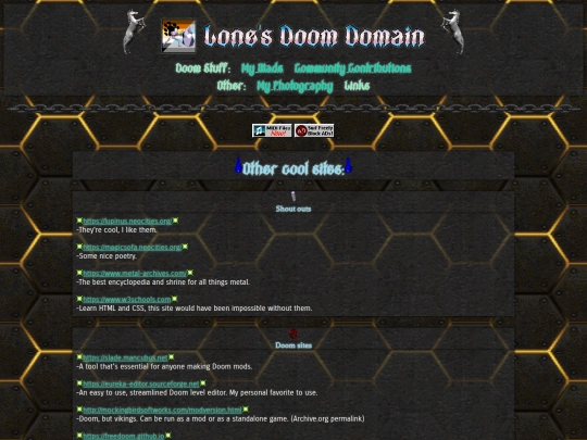 links screenshot