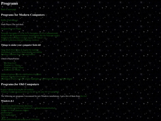 Old Internet Guide/programs screenshot
