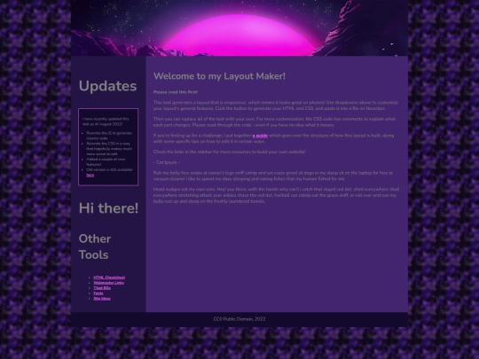 testpage screenshot