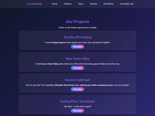 projects screenshot